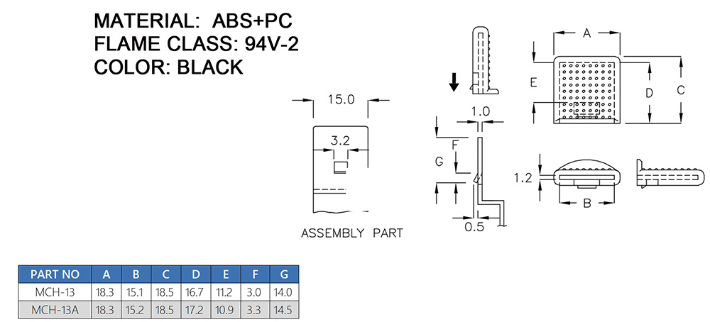 Plastic Handle MCH-13